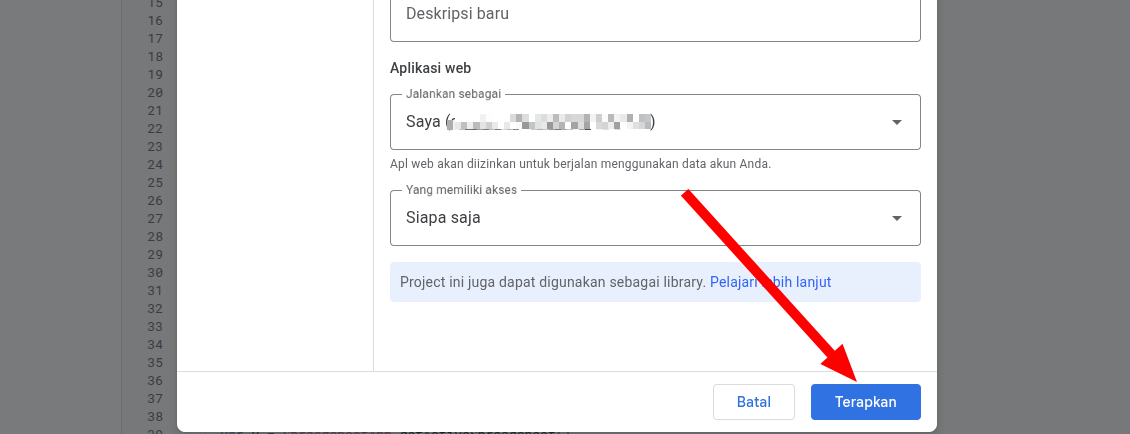 Dialog Deployment baru