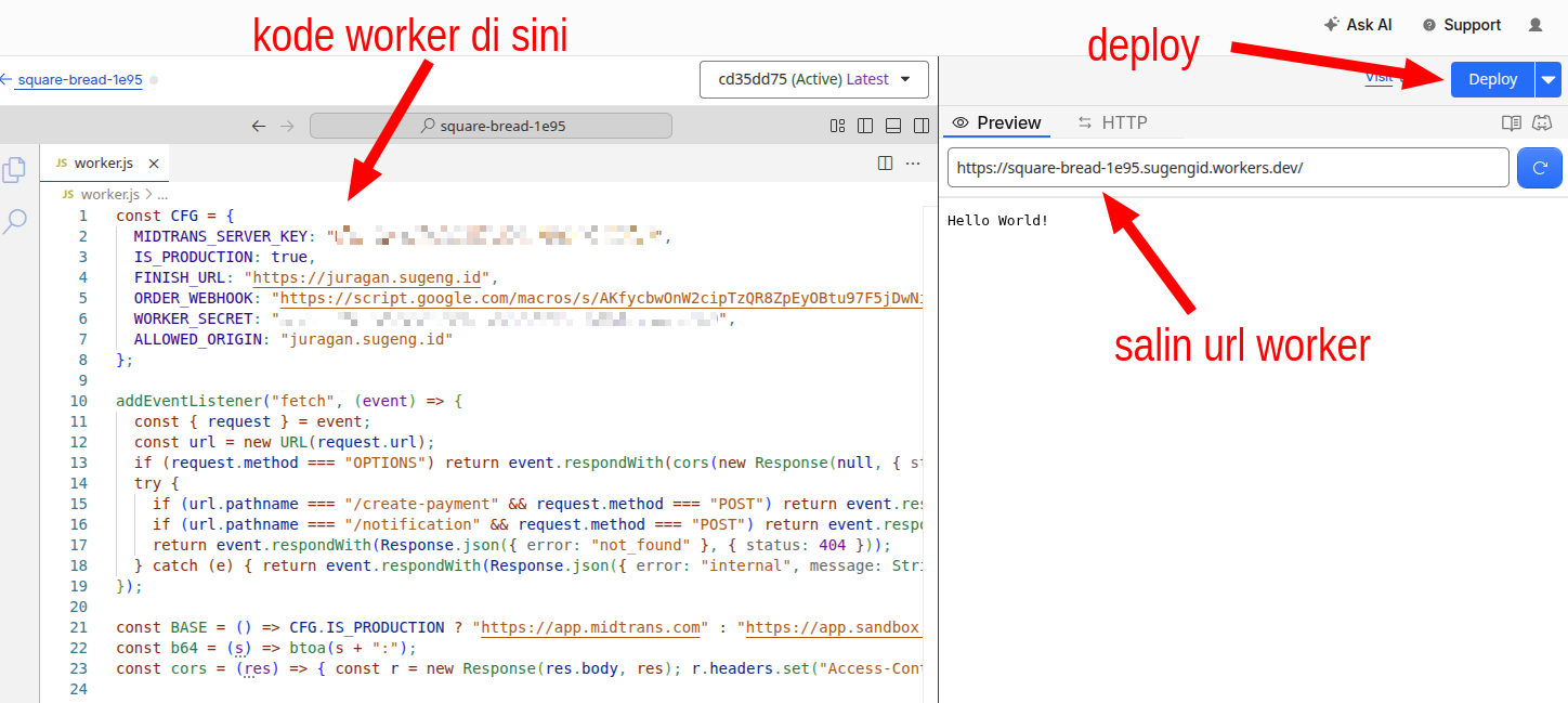 Deploy Cloudflare Worker