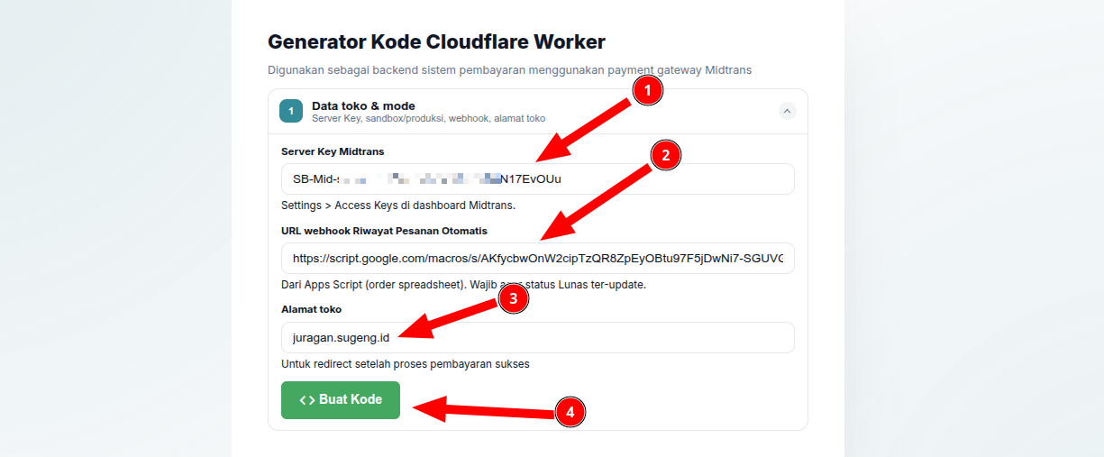 Generator Cloudflare Worker